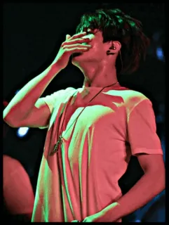 🎼 edf94b81 man, portrait, person, sweat, casual, t-shirt, youth telegram sticker