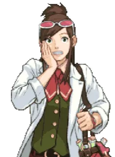 😨 317c4e9f scientifique, blouse de labo, style anime, choqué, surpris, inquiet whatsapp sticker