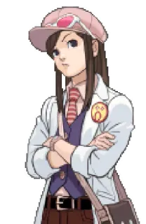 🤔 a3c0d5be Ema Skye Ace Attorney Ema Skye, Ace Attorney, Anime, Scientifique, Confiante, Enquêtrice whatsapp sticker