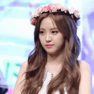 🦄 e40aac4d ผู้หญิง, มงกุฎดอกไม้, ภาพเหมือน, คน, เด็กผู้หญิง, เกาหลี, เอเชีย whatsapp sticker