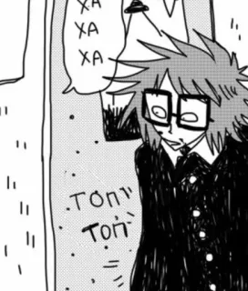 🖇️ 0e546710 XA XA Топ Топ cartoon, manga, anime, glasses telegram sticker