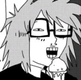 🖇️ 7ef1deb9 anime, manga, cartoon, character, cupcake, glasses telegram sticker