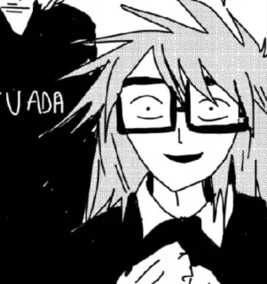 🖇️ ade66abf TU ADA manga, anime, cartoon, drawing, illustration, character, glasses, person telegram sticker