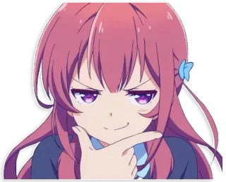 🤔 b7c07ad7 Anime, Dziewczyna, Myślenie, Kreskówka, Manga whatsapp sticker