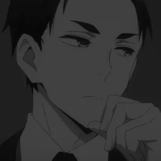 💸 16f2ec73 Anime, Nam, Nghiêm túc, Chân dung telegram sticker