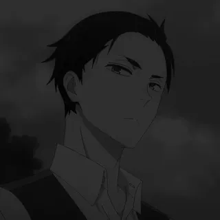 💸 9617baa7 Anime, Con trai, Chân dung, Thang độ xám telegram sticker