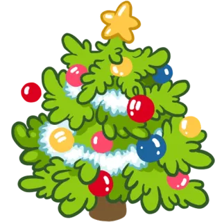 🌲 ba345c0f クリスマス, クリスマスツリー, 木, 祝日, オーナメント, お祝い telegram sticker