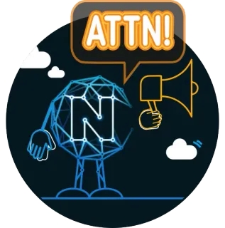 ⚠️ 61267115 ATTN! 注意, メガホン, お知らせ, 警告, 警告 whatsapp sticker