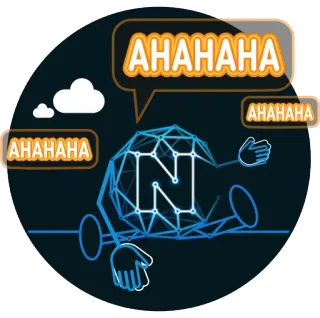 😂 7c7d6e13 AHAHAHA ミーム, 笑い, 面白い, 笑, ユーモア, テキスト, ジョーク whatsapp sticker