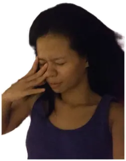 😒 977d9666 女性, イライラ, 頭痛, 疲れた, 悲しい, 不機嫌, がっかり whatsapp sticker