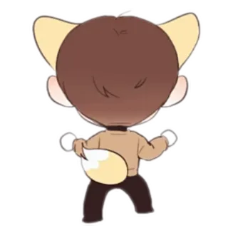 💃 c66f65b0 volpe, animale, peloso, cartone animato, personaggio, carino, orecchie, coda telegram sticker