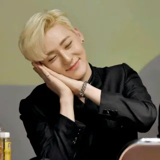 ☘ 06fbc210 человек, мужчина, блондин, улыбка, спит, портрет telegram sticker