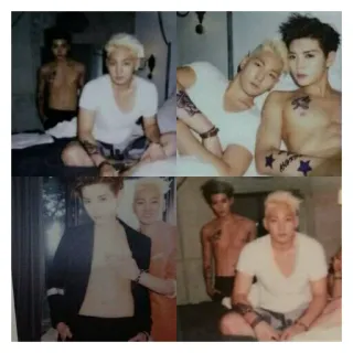 💦 d6a1468e đàn ông, hình xăm, bạn bè, cởi trần, chân dung, châu Á telegram sticker