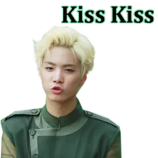 💋 12f5b155 Kiss Kiss 亲亲, kpop, 问候, 可爱, 名人 telegram sticker