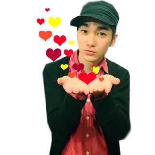 😘 44a4d64b 爱心, 爱, 感情, 亲吻, 肖像, 男人, 浪漫 telegram sticker