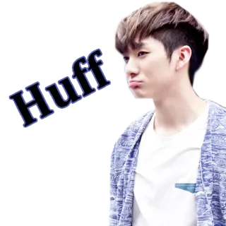 😒 4b1bc507 Huff 哼, 恼火, 撅嘴, 表情, 不满 telegram sticker