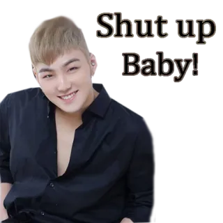 😈 c027bb71 Shut up
Baby! kpop, 人, 男人, 衬衫, 文本 telegram sticker