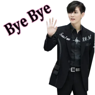 😙 c6d12d3d Bye Bye 再见, 告别, 挥手, 男人, 问候 telegram sticker