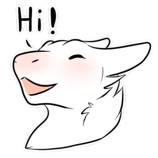 😃 3ae69638 Hi! hoi, groet, schattig, dier, vriendelijk telegram sticker