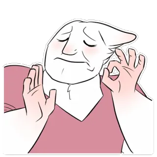 👌 7c1259ba gebaar, ok, goedkeuring, perfectie, meme, handgebaar telegram sticker