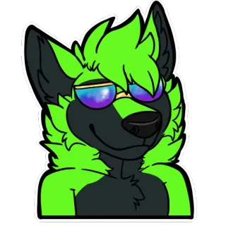 😎 091c3883 ケモノ, アンソロ, カートゥーン, 動物, キャラクター, ステッカー telegram sticker