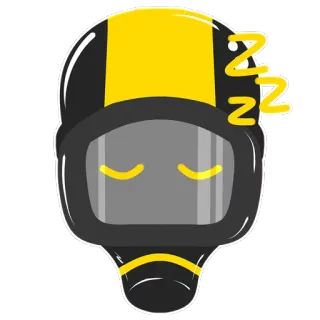 💤 3450e40f dormire, casco, zzz, stanco, rilassato whatsapp sticker