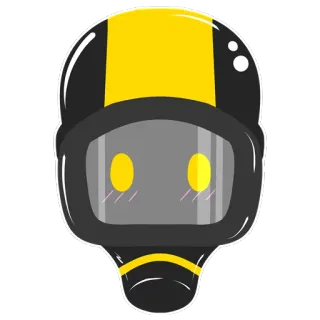 😊 d6f37a04 Casco, Maschera antigas, Protezione, Sicurezza, Adesivo, Cartone animato whatsapp sticker