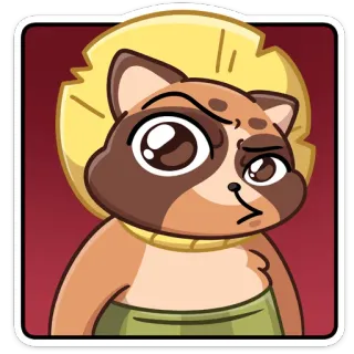 😅 0ce7bd15 アライグマ, 漫画, パイナップル, 面白い, 動物, かわいい, キャラクター telegram sticker