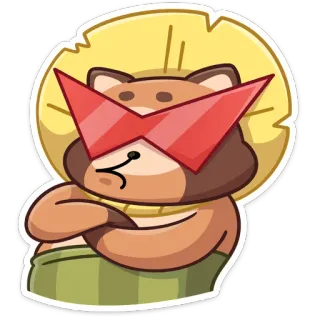 😎 72ba4fef 動物, ステッカー, サングラス, 漫画, かわいい, たぬき telegram sticker