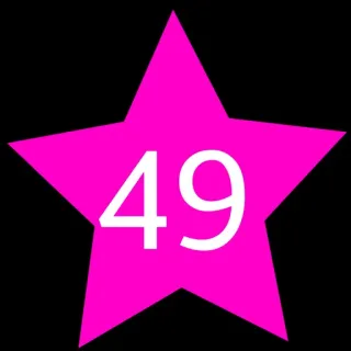4⃣ 3cc6f4dd 49 星星, 粉色, 数字 telegram sticker