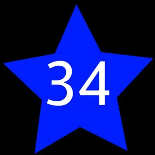 3⃣ 70ffc594 34 数字, 星星 telegram sticker