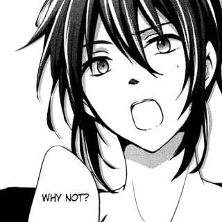 ❔ 07a81bbb WHY NOT? anime, manga, pregunta, expresión, retrato whatsapp sticker