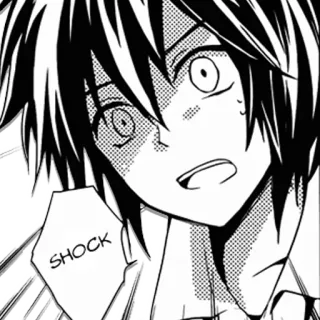 😨 0be32328 SHOCK Anime, Manga, Impactado, Expresión, Emoción whatsapp sticker