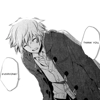 🌟 5c2e6853 THANK YOU, EVERYONE! Manga, Anime, Gracias whatsapp sticker