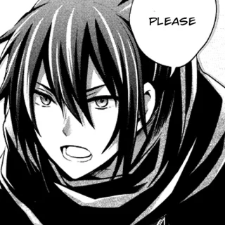 🙏 e563d33a PLEASE Anime, Manga, Retrato, Suplicando, Petición whatsapp sticker