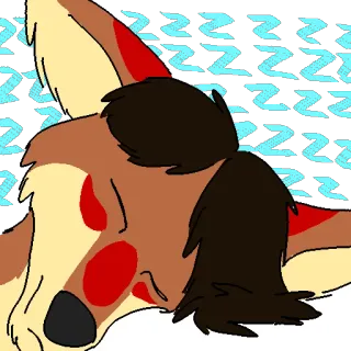 😴 4adeb78d schlafend, fuchs, cartoon, tier, entspannt, zzz whatsapp sticker