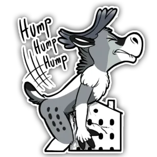 🦌 bec26d89 Hump Hump Hump 驼鹿, 动物, 交配, 拟人, 卡通, 贴纸 telegram sticker