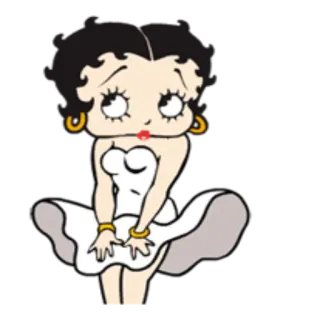 ☺️ acbfcb4e Betty Boop Cartoon, Betty Boop, Pin-up, Personage, Retro, Vintage telegram sticker