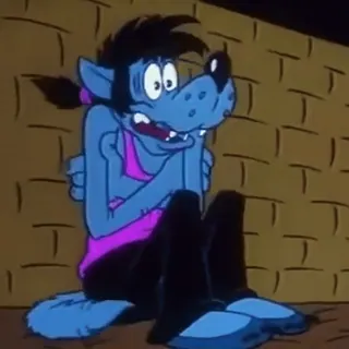 🥶 0d1de310 Wolf Nu, pogodi! kreskówka, wilk, przestraszony, królik, śmieszne telegram sticker