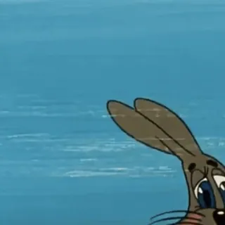 🤪 3b5adb3a kreskówka, królik, królik, zwierzę, smutny telegram sticker