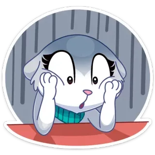 😧 e7ebbbd1 dessin animé, chat, animal, mignon, autocollant telegram sticker