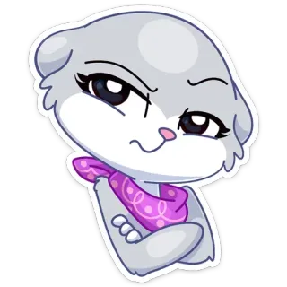 😑 f6c653f6 chat, dessin animé, animal, mignon, autocollant, impertinent telegram sticker