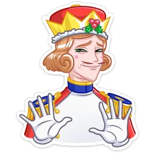 ⛔️ 08e3716e 王, 王室, クリスマス, ホリデー, キャラクター, 漫画 telegram sticker
