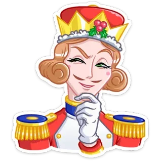 🤔 64b9df55 キャラクター, 王室, 王冠, 王, 女王 telegram sticker