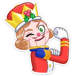 😏 acc49d62 ステッカー, くるみ割り人形, キャラクター, クリスマス, ホリデー telegram sticker