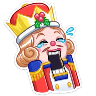 😂 d4e12b25 くるみ割り人形, クリスマス, 顔文字, 泣く telegram sticker