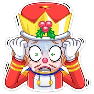 😱 f7088980 くるみ割り人形, ステッカー, 心配, 女王, クリスマス telegram sticker