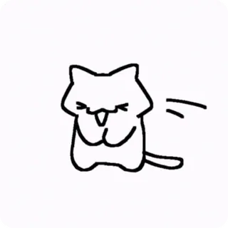 🕺 3541ef2a chat, animal, dessin, dessin animé, mignon, kawaii telegram sticker