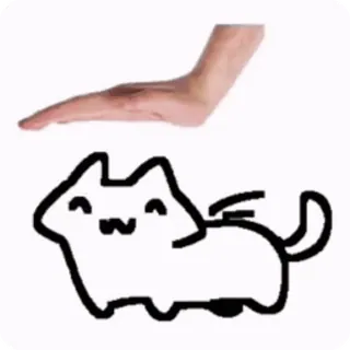 ☺️ 44538497 chat, animal, animal de compagnie, gribouillage, mignon telegram sticker