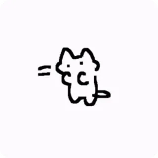 💁‍♂ 5daaac5e chat, animal, autocollant, mignon, dessin, croquis, minimaliste, art linéaire telegram sticker